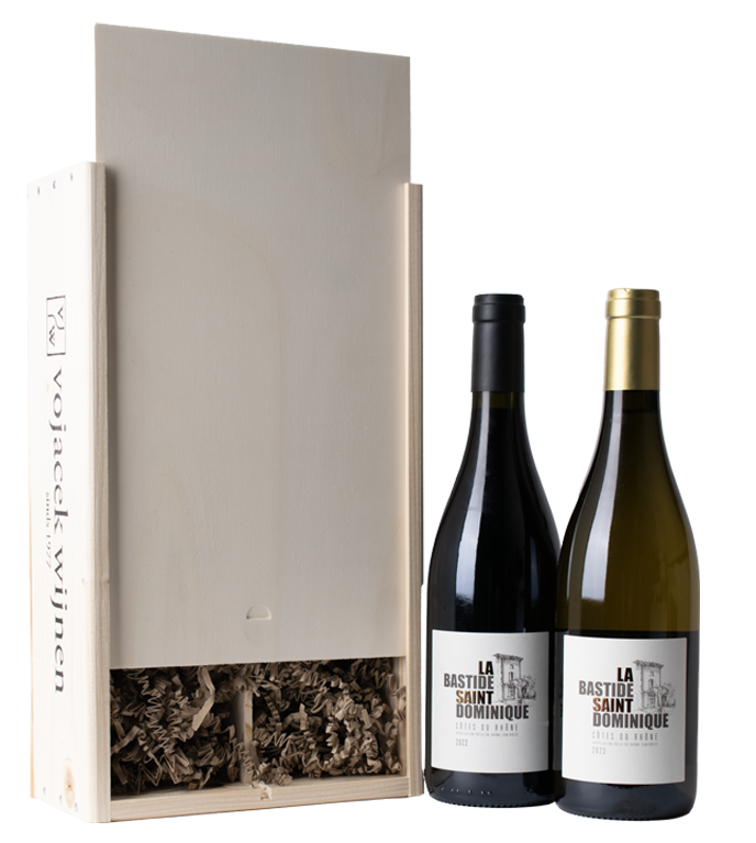 Geschenkverpakking wit/rood uit de Zuid-Rhône